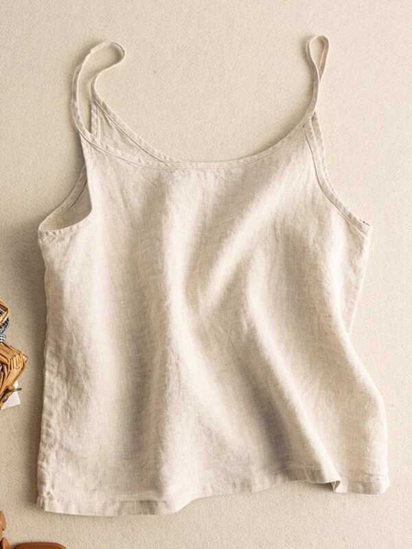 Brand Store Clearance Sale: Linen Camisole for Women, Loose and Casual, Lightweight Cotton-Linen Top for Summer