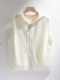 2025 Autumn and Winter Hooded Zipper Cashmere Knitted Vest Women’s Fashion Sweater Cardigan