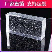 Bubble glass brick transparent square bar shower bedroom garden landscape partition wall color translucent crystal brick