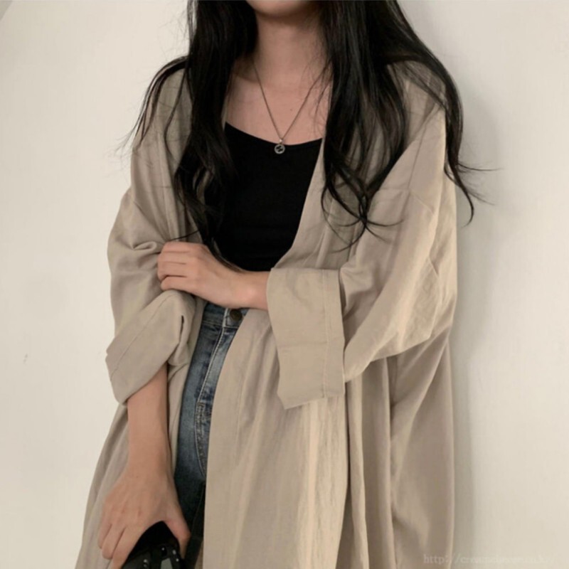 Summer Plus Size 150kg Fat Sister Cotton and Linen Mid-Length Long-Sleeved Jacket Women's Loose Thin Breathable Sun Protection Clothing 240