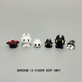 Cute Night Fury Toothless Cartoon Figurine for Desk, Computer Screen, Car Dashboard Display, Small Ornament