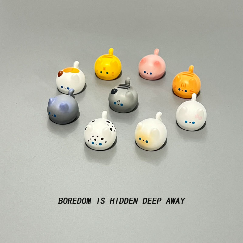 Micro-Landscape Creative Cute Steamed Bun Kitten Cartoon Figurine Car Dashboard Desktop Stress-Relief Healing Decoration Micro-Landscape Creative Cute Steamed Bun Kitten Cartoon Figurine Car Dashboard Desktop Stress-Relief Healing Decoration