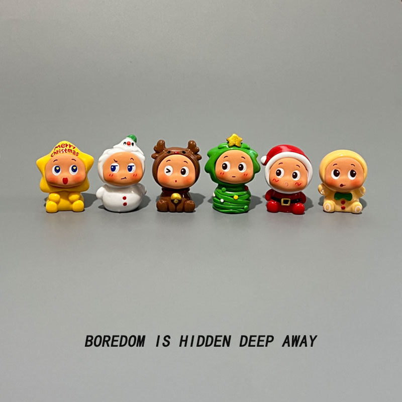 Christmas Star Man Car Ornament Creative Resin Dashboard Car Decoration New Car Gift Interior Decoration Ornament