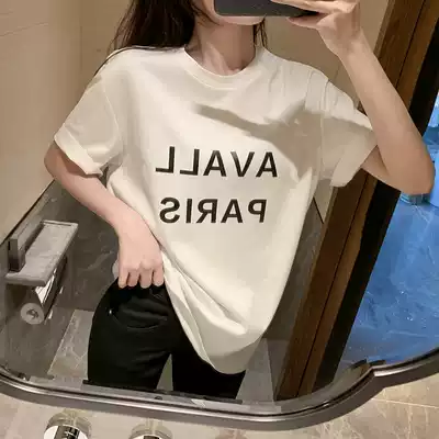 2021 summer new round neck white T-shirt women short sleeve loose lazy simple casual top female Net red ins Super fire