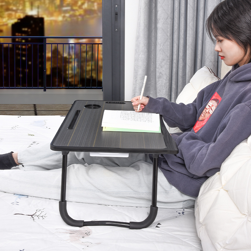 GFY bed small table folding home desk floating window sill small tablecloth college student dorm bed for lazy people notebook computer rack putting on bed, tatami children writing and reading books adjustable