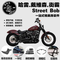 Harley Street Fighter rear seat one-piece seat rear footrest backrest guard one-line competition bar Harley Street Fighter modified saddlebags