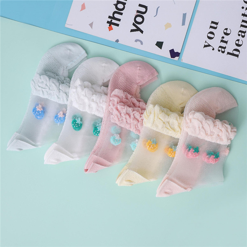 Cô gái vớ nhảy sinh viên mùa xuân và mùa thu cotton mỏng vớ miệng ren mùa hè trong vớ em bé lớn.