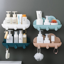 Bathroom rack toilet non-punching toilet toilet wash table wall-mounted towel rack creative storage shelf