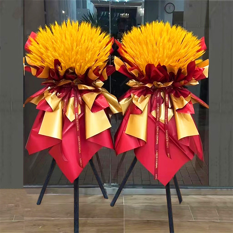 Wheat Ears Open Flower Basket Barley Flower Bouquet Diy Mall Anniversary Celebration Concert Online Red Pendulum opening big sale-Taobao