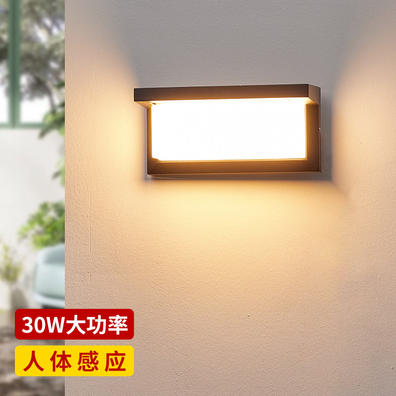Outdoor wall lamp minimalist super bright balcony aisle stair door human body induction outdoor led waterproof wall lamp