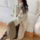 2025秋冬季新款白色双面羊绒大衣女中长款高级感宽松毛呢外套休闲