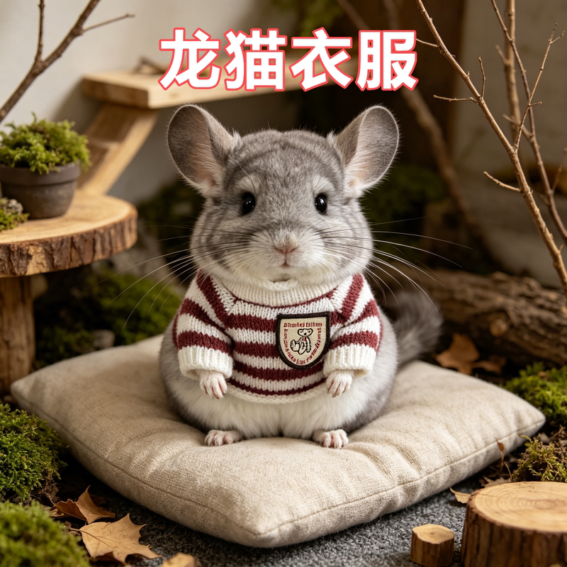 Totoro-Specific Clothing, Winter Essential, Striped Sweater, Thickened and Warm Pet Supplies, Cute Sweatshirt