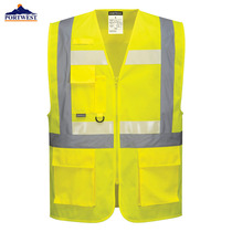 Portwest Triple Reflective Technology Highly visible Vest Zipper Vest Protection Safety breathable long sleeve clothing
