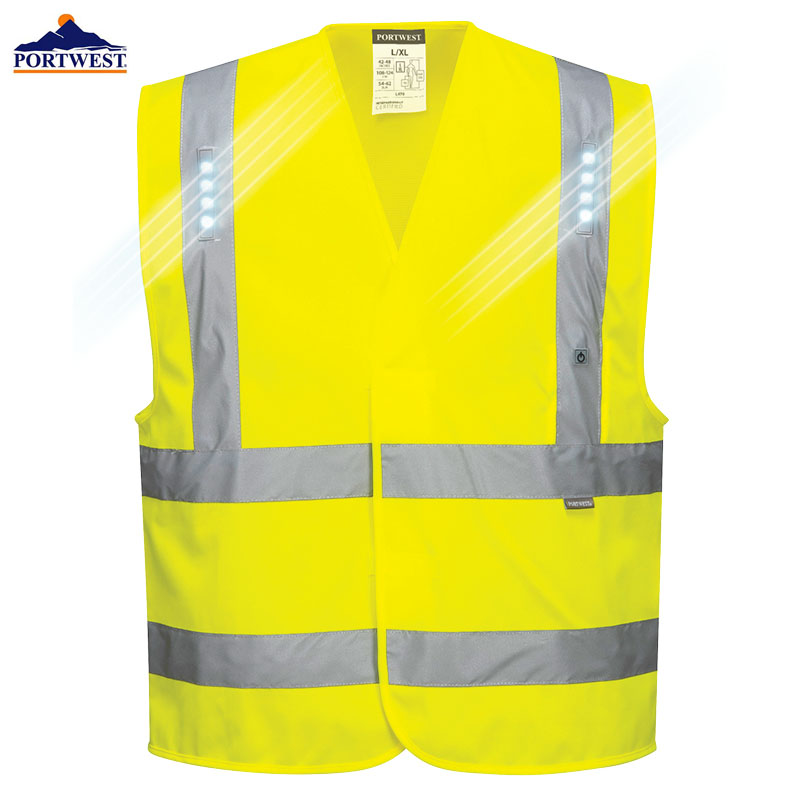 Portwest height visual protection workers high power with LED vest high reflective vest breathable safety clothing M