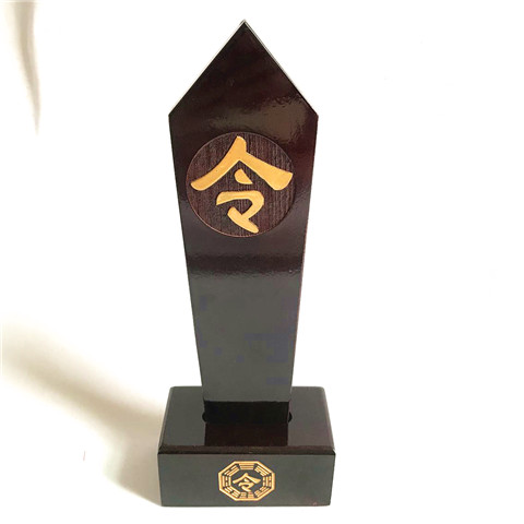 Dow token Antique color character double - sided carving Double - sided carving Taoist base wooden gossip warrant arrow