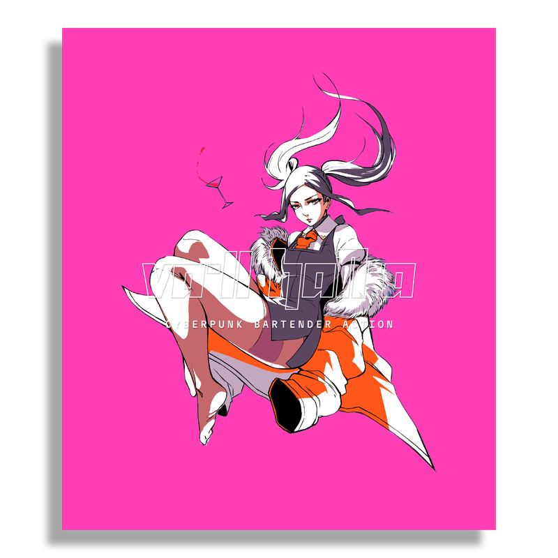 Cyberpunk Bartender Action Official Art Set Collection Limited Edition English Original Version Authentic Merchandise Cyberpunk Bartender Action Official Art Set Collection Limited Edition English Original Version Authentic Merchandise