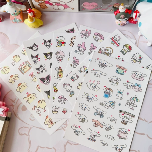 Японская прозрачная милая наклейка, водонепроницаемый стакан, планировщик