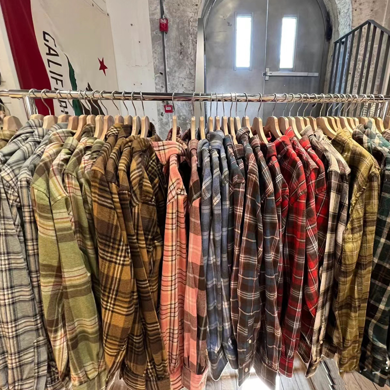 Brandy Casual American Retro Brushed Loose Plaid Shirt Bm Style Outfit Vintage Shirt Jacket Women's Trendy
