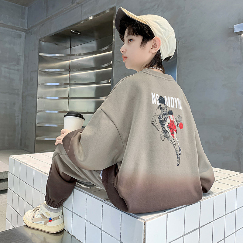 Boy's spring clothing suit 2024 new children's spring and autumn clothing sportswear sportswear big boy spring clothes handsome chic-Taobao