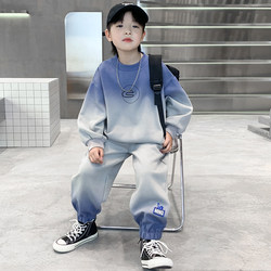 Boys' Autumn Suit 2025 New Children's Autumn Sweater Sportswear for Middle and Large Children Spring and Autumn Style Handsome and Fashionable