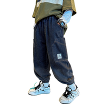 Boy pants CUHK Scout Jeans Spring Autumn Money 2023 new children Autumn Fry Street Long Pants Fall Thin