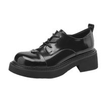 Daphne Daphne loafers womens 2024 new spring British deep mouth thick sole shoes black small leather shoes