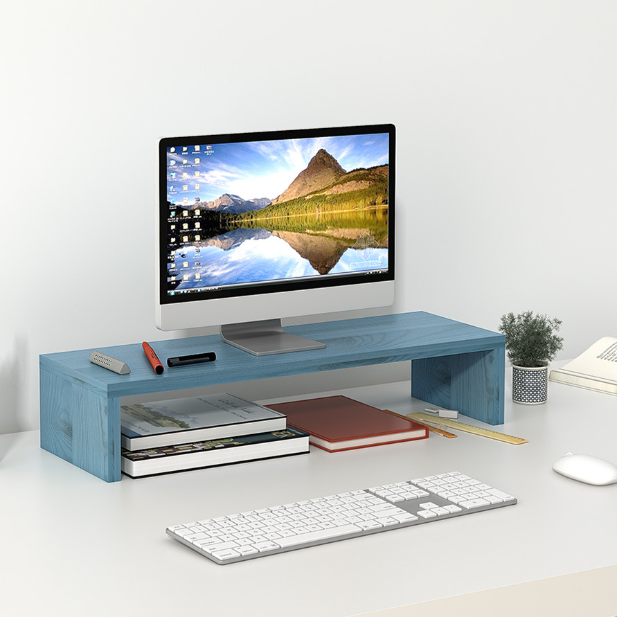 Laptop stand wooden desktop solid wood base bracket desktop monitor increase rack simple and creative