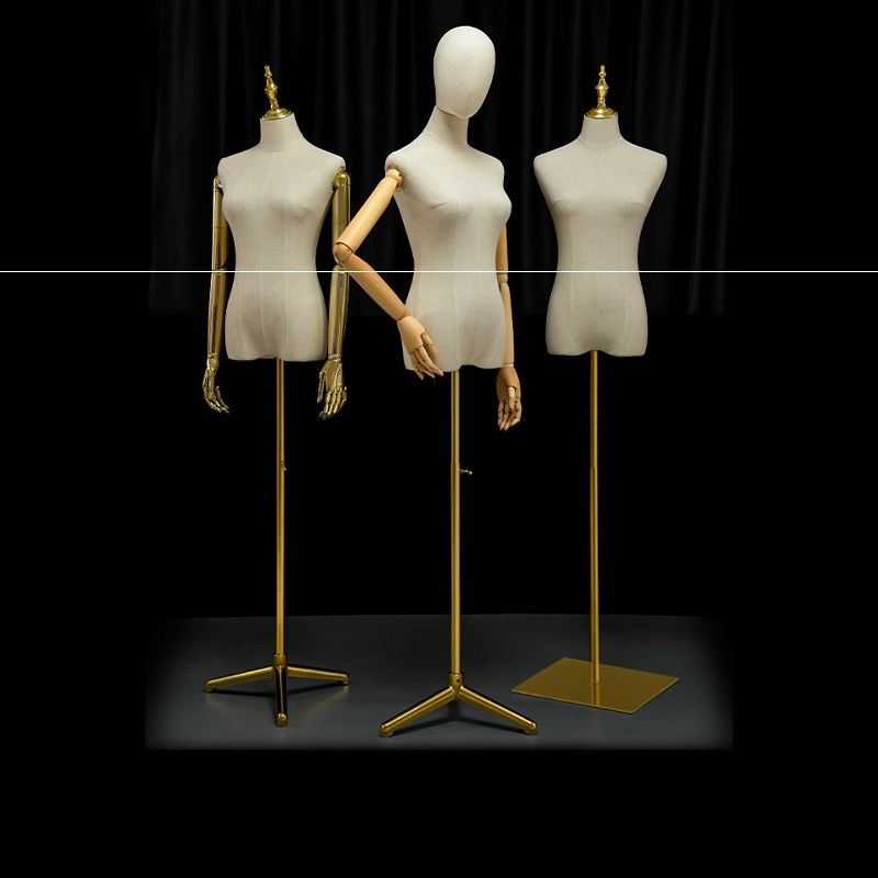 New LH Ling Hua presents Golden Shelf Show Rack Women Wedding dress Costume Props Halftime Fake People Model Shop Windows People