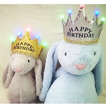 Lanhuan glowing crown hat childrens adult birthday party party flash hat princess king birthday hat decoration cloth