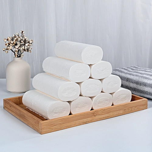 悦竹风语 Основная рулона бумага Семейная салфетка Бумажная рулона Трубная туалетная бумага туалетная бумага 48 рулонов полной коробки доступная установка
