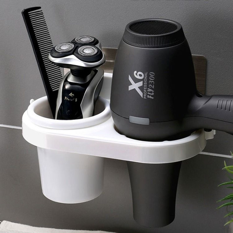 (Fall Packet Payout) Bathroom Hairdryer Shelving-free Dressing Room Wall-mounted Hair Dryer Rack Hair Dryer Shelf