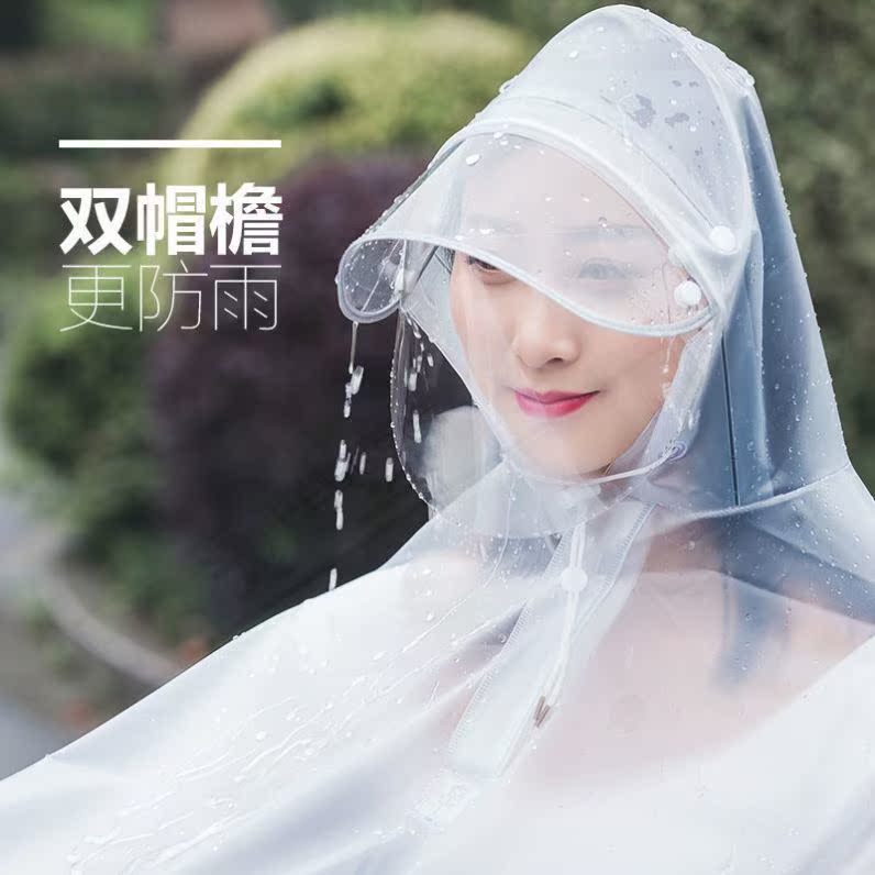 Shuang S electric battery locomotive single raincoat male and female increase thickened waterproof long version of full body anti-torrential rain cape