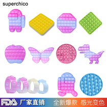 Fidget Toys Popit Push Bubble pop pop it Toy color-changing luminous childrens Toys