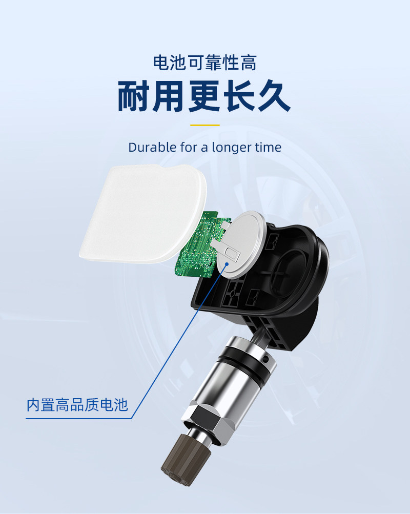 Suitable for Daoto Tire Pressure Sensors, Universal Car Tire Built-In Sensors, Programmable Tire Pressure Monitors