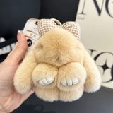 Милый брендовый кролик с бантиком, брелок, плюшевая кукла, украшение на сумку