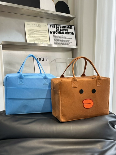 Мультяшная кукла для отдыха, чемодан, ящик для хранения, универсальная сумка-органайзер, модная большая льняная сумка