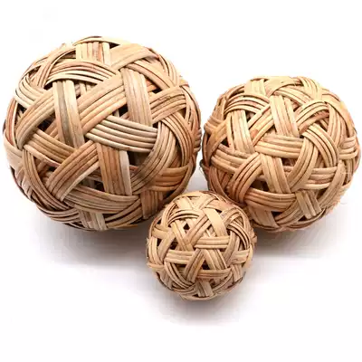 Hand-woven ball Cuju ball natural Burma rattan ball hydrangea props ball ancient Football children's toy ball