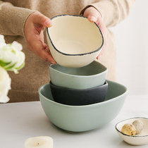 Rice Bowls Home Big Number Lovers Good Looking Soup Bowl Single Microwave Heating Daily Irregular Vegetable Salad Bowl