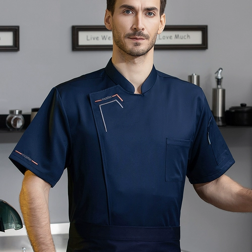 Шелковая летняя тонкая дышащая летняя одежда для работы, короткий рукав, делается под заказ, с печатью вашего логотипа