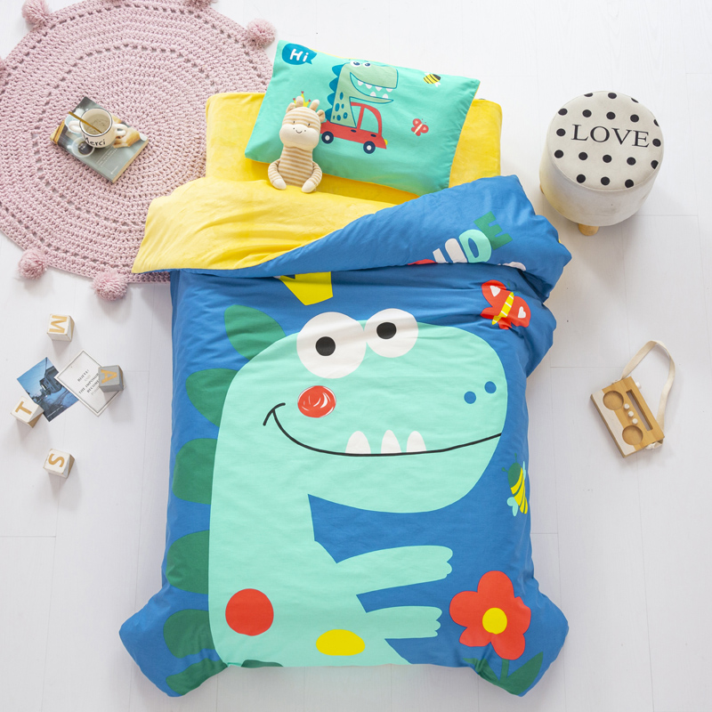 Children's kindergarten quilt three-piece cotton quilt cover Baby nap quilt Baby bed product into the garden Six-piece set