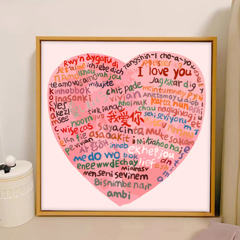 Tanabata gift I love you diy digital oil painting handmade birthday Valentine's Day gift for girlfriend boyfriend