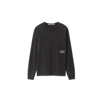 alexanderwang unisex knitted acid-washed long-sleeved logo t-shirt top