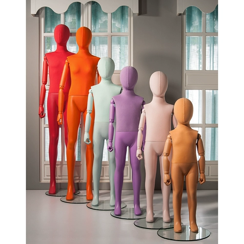 Детский манекен головы, многоцветный стенд, детская одежда