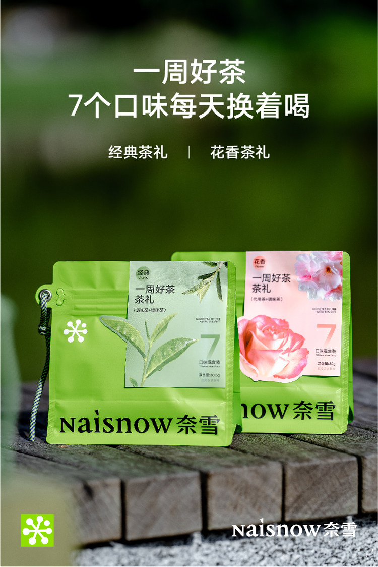 【中国直邮】 奈雪的茶 一周好茶 茶礼盒 奈雪果茶63g