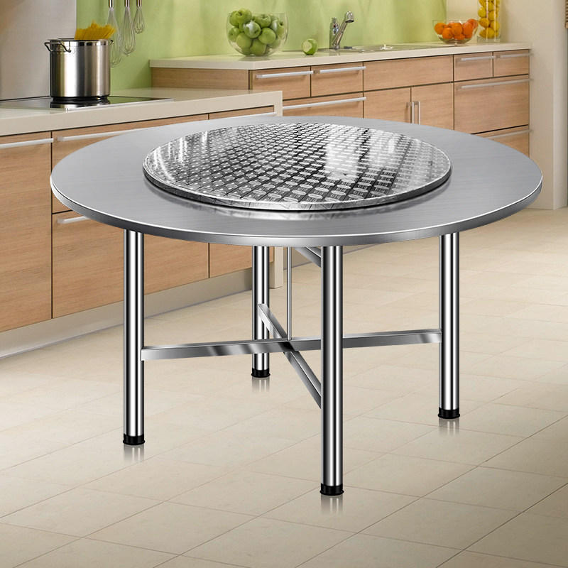 Stainless Steel Folding Round Table Night Club Dining Table Poop Style Round Wine Mat Large Round Table Outdoor Dinner X Type Table