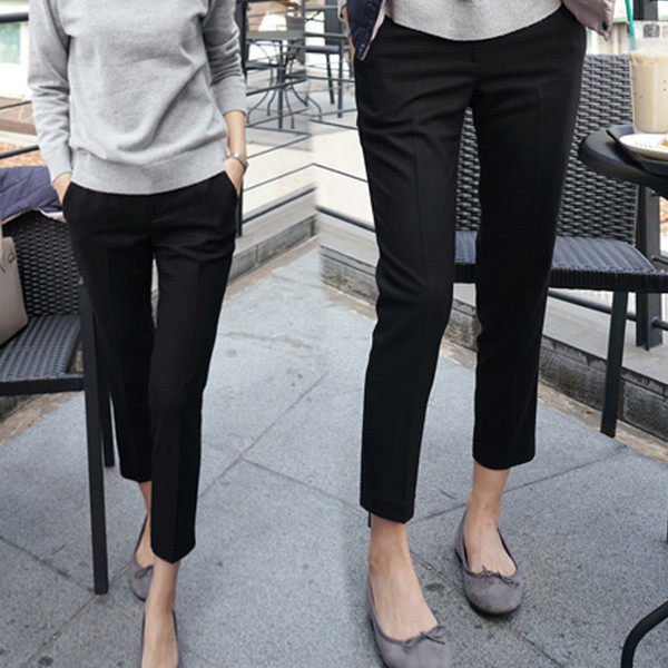 Summer thin section large size casual suit pants women's loose and thin Korean version straight trousers nine-point cigarette pipe cigarette pipe pants tide
