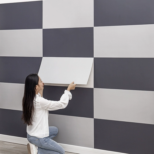 Самоклеящаяся наклейка на стену из искусственного алюминия и пластика, похожая на кожу, однотонные водонепроницаемые и влагостойкие обои, теплая стена спальни, уродливая декоративная наклейка