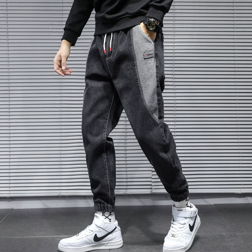 Летние джинсы, зимние штаны, эластичная талия, большой размер, оверсайз