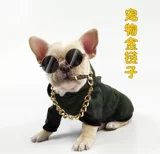 Аксессуары для собак, богатое золотое ожерелье, модная золотая цепочка с изображением кота Dou Teddy, одежда для фотосессии, крутой реквизит