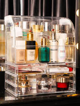 Cosmetic storage box acrylic drawer type skin care products dustproof covered shelf light luxury lipstick ins Wind